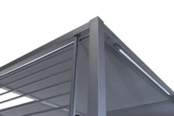 Kettler Deluxe Panasol® 3x3.5m Aluminium Grey W LED Solar Lights -Decor In Garden Store pnfr 0500 panalsol deluxe studio frame zoom 1024x683 1