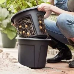 Elho Green Basics Potato Pot 33cm - Black -Decor In Garden Store potato pot 2