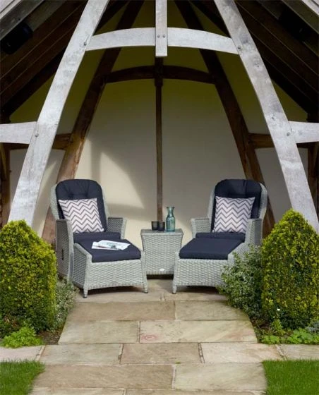 Bramblecrest Chatsworth Recliner Set W 2 Footstools & High Coffee Table 4 Bramblecrest Chatsworth Recliner Set W 2 Footstools & High Coffee Table - Image 2