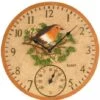 Robin Wall Clock & Thermometer 12" -Decor In Garden Store robin wall clock 1