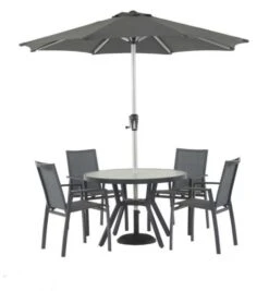Bramblecrest Seville 4 Seat Set W 110cm Dining Table & Parasol 14 Bramblecrest Seville 4 Seat Set W 110cm Dining Table & Parasol -Decor In Garden Store seville 4 seater