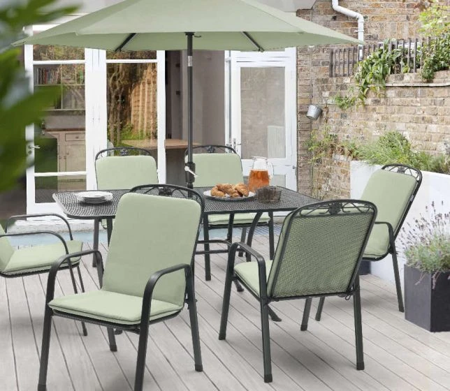 Kettler Siena 6 Seat Rectangular Set Sage Green 3 Kettler Siena 6 Seat Rectangular Set Sage Green