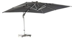 Worcester Rectangle Side Post Parasol W LEDs & Cover Grey W Base -Decor In Garden Store spglp15 3 web