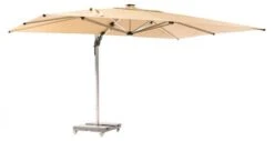 Worcester Rectangle Side Post Parasol W LEDs & Cover Sand W Base -Decor In Garden Store spslp15 1 web