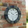 Stonegate Wall Clock & Thermometer 14" - Smart Solar -Decor In Garden Store stonegate clock