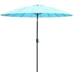 Sturdi Aluminium Shanghai 2.7m Crank Parasol Aqua -Decor In Garden Store sturid parasola aqua