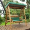 Charles Taylor Dorset 2 Seat Swing Green -Decor In Garden Store swing seat