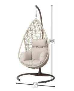 Bramblecrest Tetbury Single Hanging Cocoon - Nutmeg -Decor In Garden Store tetbury nutmeg cocoon dimensions