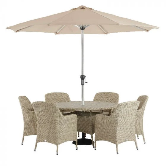 Bramblecrest Tetbury 6 Seat Set W 135cm Table & Parasol - Nutmeg 6 Bramblecrest Tetbury 6 Seat Set W 135cm Table & Parasol - Nutmeg - Image 4