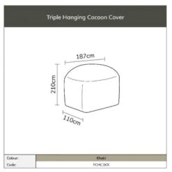 Bramblecrest Triple Hanging Cocoon Cover - Monterey/Chedworth -Decor In Garden Store triple cocoon cover foot print