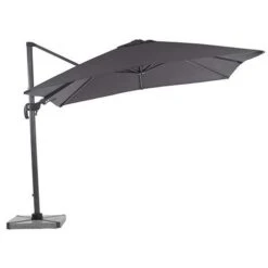 Bramblecrest Truro 3mx3m Square Side Post Parasol Grey With LED 8 Bramblecrest Truro 3mx3m Square Side Post Parasol Grey With LED -Decor In Garden Store truro 3x3m grey