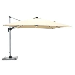 Bramblecrest Truro 3mx3m Square Side Post Parasol Sand With LED -Decor In Garden Store truro 3x3m sand
