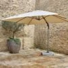 Bramblecrest Truro 3mx3m Square Side Post Parasol Sand With LED 1 Bramblecrest Truro 3mx3m Square Side Post Parasol Sand With LED -Decor In Garden Store truro sand