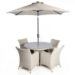 Supremo Turin 120cm Round 4 Seat Set -Decor In Garden Store turin 4