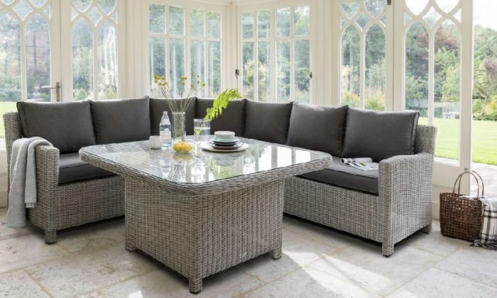 Kettler Palma Grande Corner Set W Glass Table Whitewash 3 Kettler Palma Grande Corner Set W Glass Table Whitewash