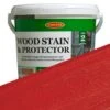 Protek Wood Stain And Protector - Fire Engine Red - 2.5L -Decor In Garden Store wood stain and protector fire engine red 1