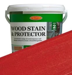 Protek Wood Stain And Protector - Fire Engine Red - 2.5L