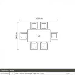 Bramblecrest Bramblecrest Cover 164x95cm Rectangle Table Set - Khaki 7 Bramblecrest Bramblecrest Cover 164x95cm Rectangle Table Set - Khaki -Decor In Garden Store x20ase166rt2 image5 1