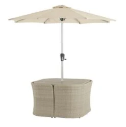 Bramblecrest Tetbury 8 Seat Balcony Set W Parasol - Nutmeg -Decor In Garden Store x20qs4kn1nw 2 1 web