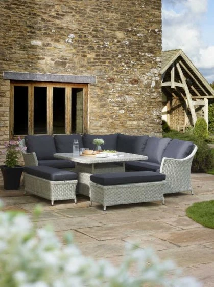 Bramblecrest Chatsworth Modular Sofa Set W Square Adj Table & 2 Benches 4 Bramblecrest Chatsworth Modular Sofa Set W Square Adj Table & 2 Benches - Image 2