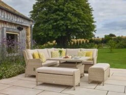 Bramblecrest Somerford Reclining Modular Sofa Set W Adj Table & 2 Benches