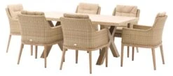 Monterey 6 Seater Set W 180x100cm Ceramic Top Table - Sandstone -Decor In Garden Store x23wsmo180rt2 1 1